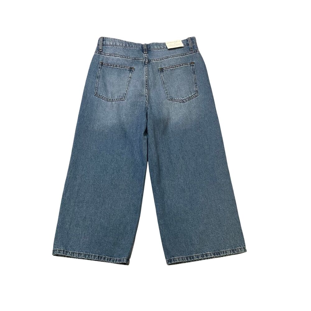 Westbound Quinn Wide-Leg Cropped Denim Jeans Medium Wash Cotton Sz 10 NWT - Picture 4 of 6